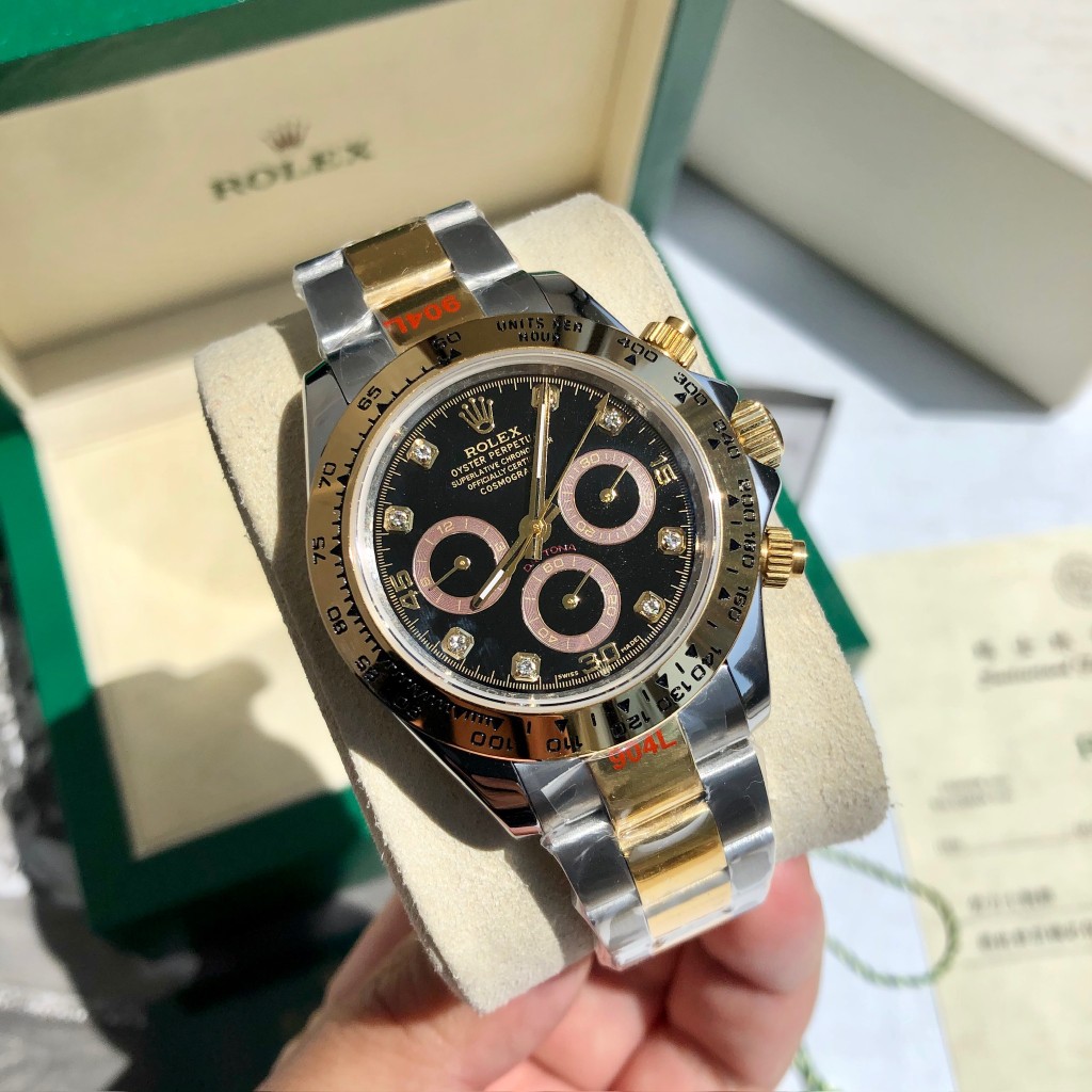 Rolex Daytona Chronograph Luxury Watch, 40mm 18K Yellow Gold & Stainless Steel Case, Caliber 4130 Movement, 18K Yellow Gold & Stainless Steel Oyster Bracelet