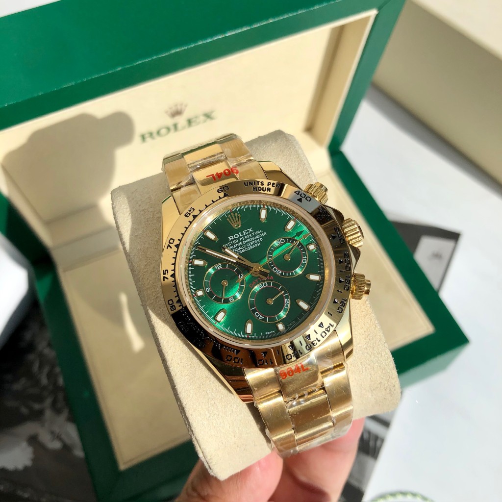 Rolex Daytona Chronograph Luxury Watch, 40mm 18K Yellow Gold Case, Caliber 4130 Movement, 18K Yellow Gold Oyster Bracelet
