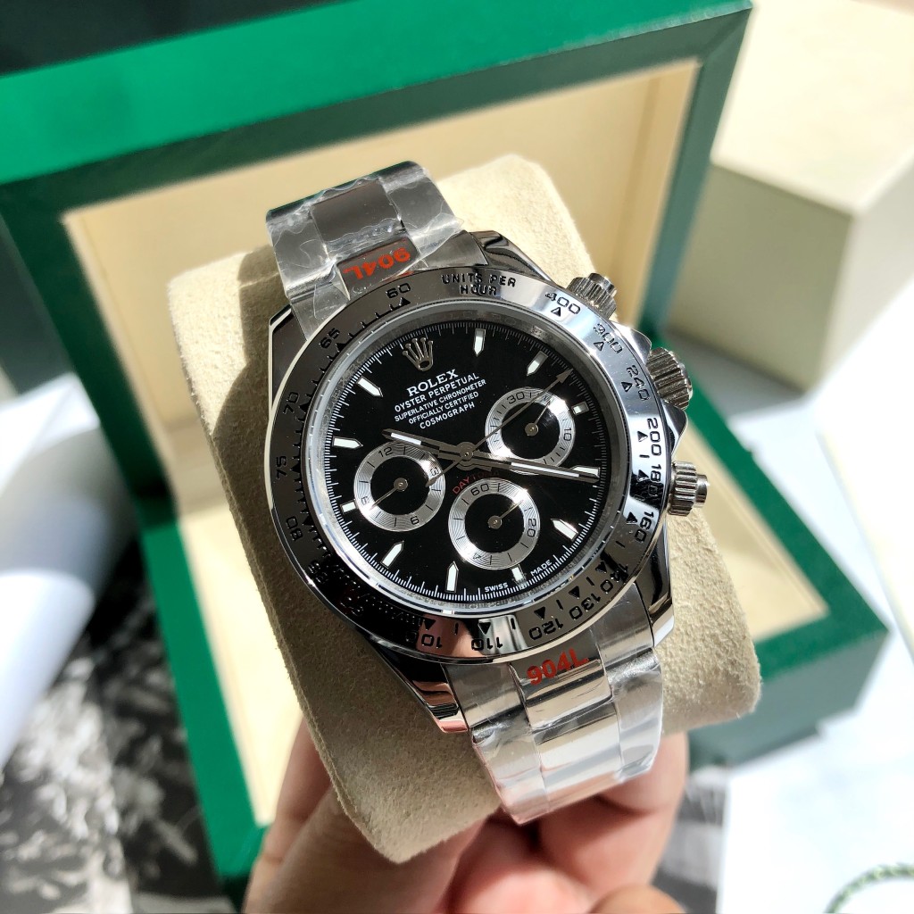 Rolex Daytona Chronograph Luxury Watch, 40mm Stainless Steel Case, Caliber 4130 Movement, Stainless Steel Oyster Bracelet