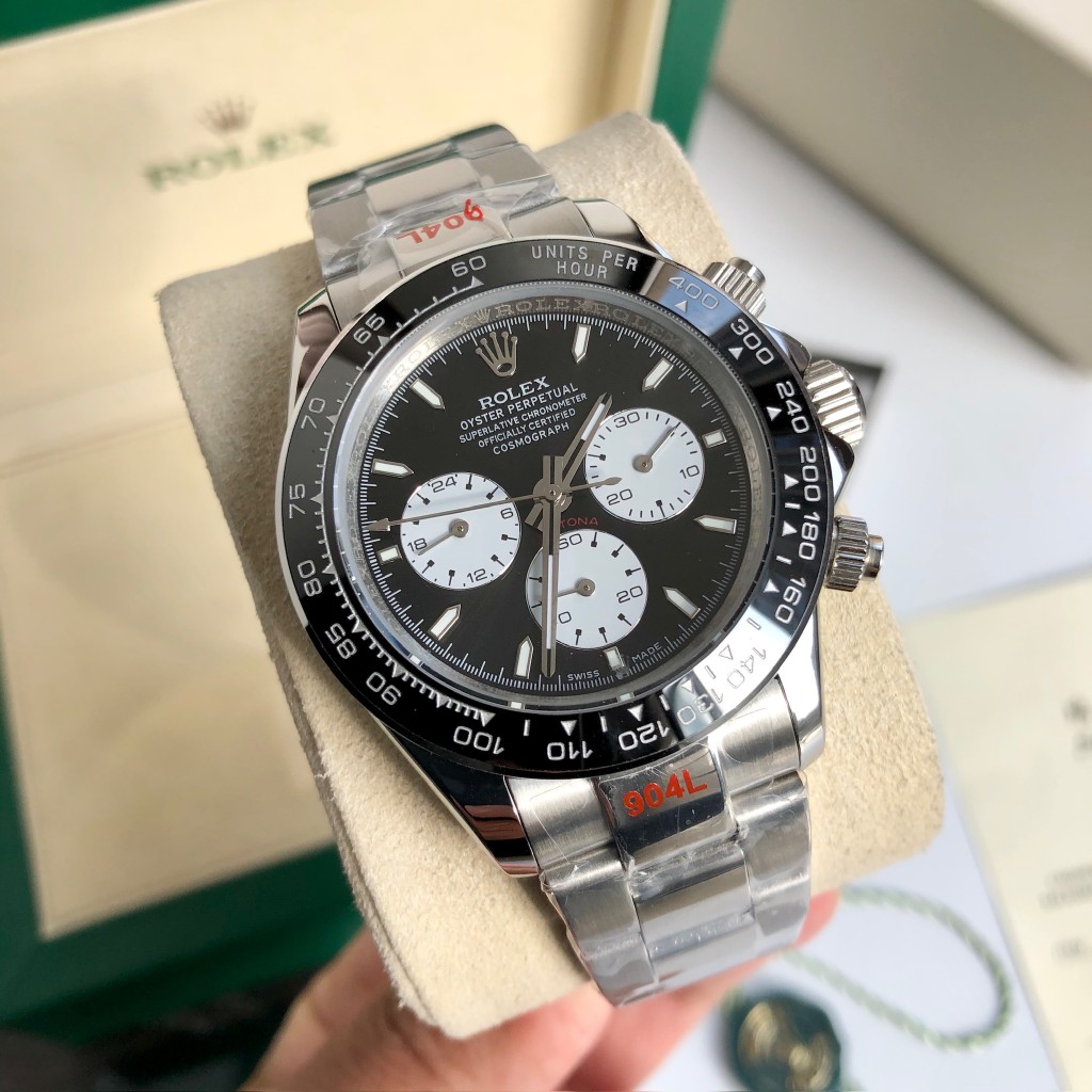 Rolex Daytona Chronograph Luxury Watch, 40mm Stainless Steel Case, Caliber 4130 Movement, Stainless Steel Oyster Bracelet