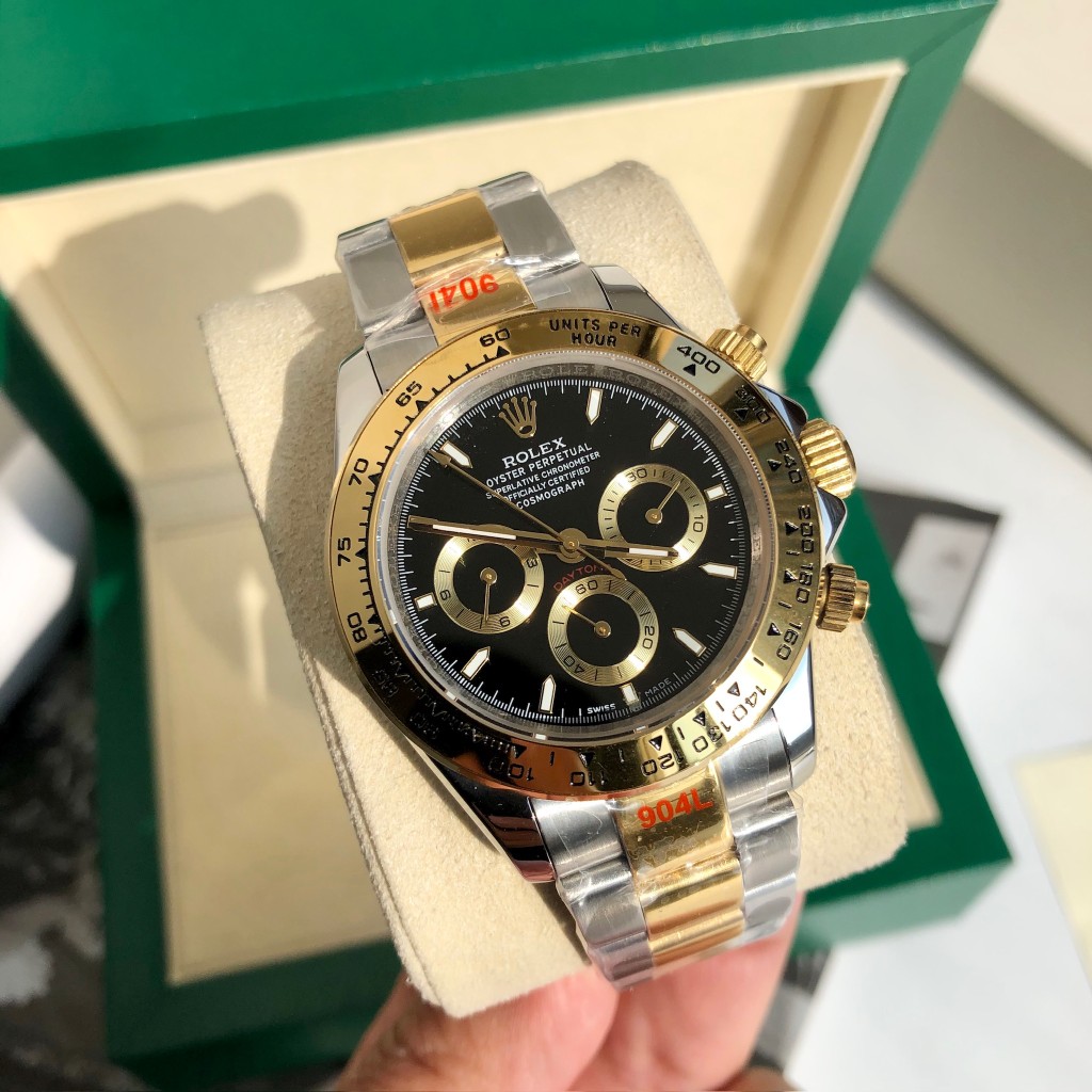 Rolex Daytona Chronograph Luxury Watch, 40mm 18K Yellow Gold & Stainless Steel Case, Caliber 4130 Movement, 18K Yellow Gold & Stainless Steel Oyster Bracelet