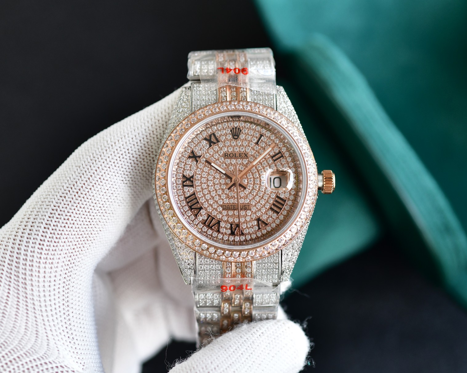 Rolex Datejust Luxury Watch, 41mm 18K Rose Gold & Stainless Steel Case with Diamond Bezel, Calibre 3235 Movement, Two - Tone Diamond - Set Jubilee Bracelet