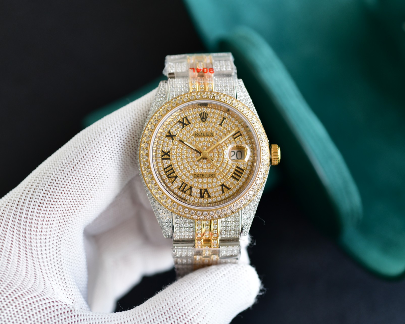 Rolex Datejust Luxury Watch, 41mm 18K Gold & Stainless Steel Case with Diamond Bezel, Calibre 3235 Movement, Two - Tone Diamond - Set Jubilee Bracelet