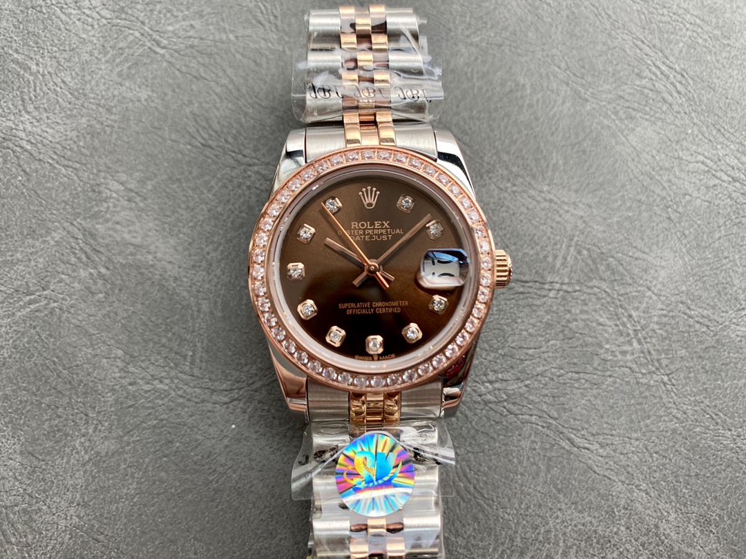 Rolex Datejust Luxury Watch, 31mm Stainless Steel & 18K Rose Gold Case, Calibre 2235 Movement, Two - Tone Jubilee Bracelet with Diamond Bezel and Markers