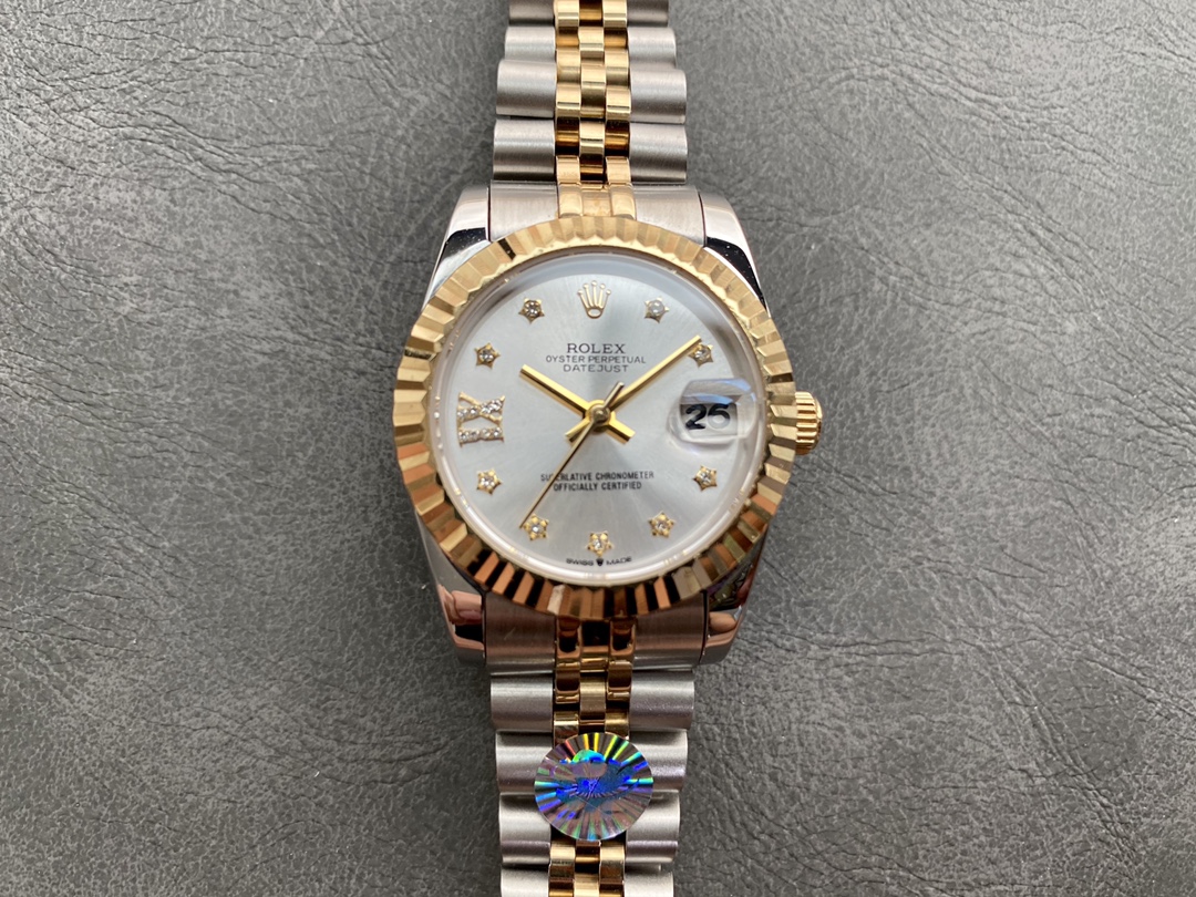 Rolex Datejust Luxury Watch, 31mm Stainless Steel & 18K Gold Case, Calibre 2235 Movement, Two - Tone Jubilee Bracelet with Diamond Markers
