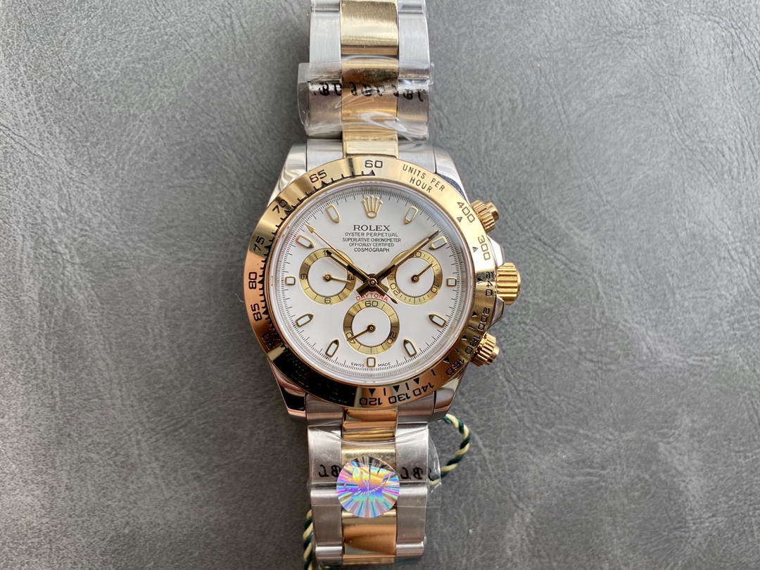 Rolex Cosmograph Daytona Luxury Watch, 40mm Stainless Steel & 18K Gold Case, Calibre 4130 Movement, Two - Tone Oyster Bracelet