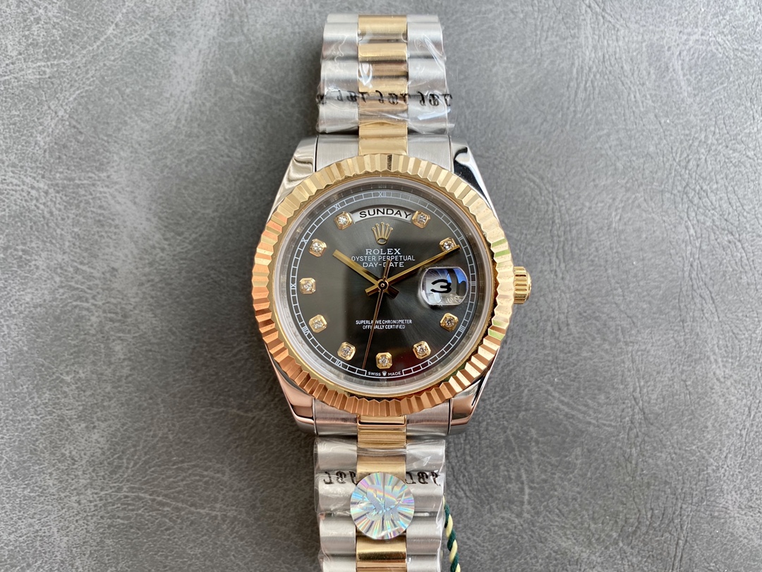 Rolex Day - Date Luxury Watch, 40mm Stainless Steel & 18K Gold Case, Calibre 3255 Movement, Two - Tone President Bracelet