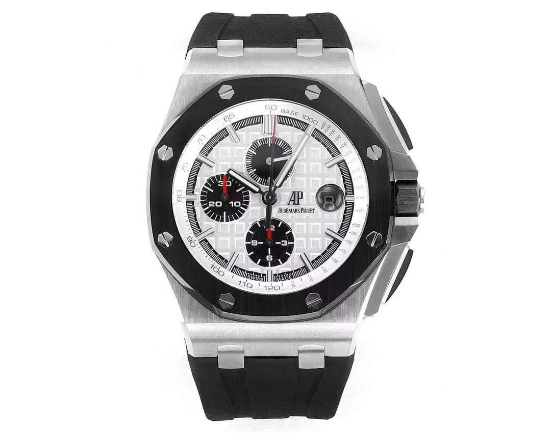 Audemars Piguet Royal Oak Offshore Chronograph Watch, 44mm Stainless Steel Case, Calibre 4401 Movement, Black Rubber Strap
