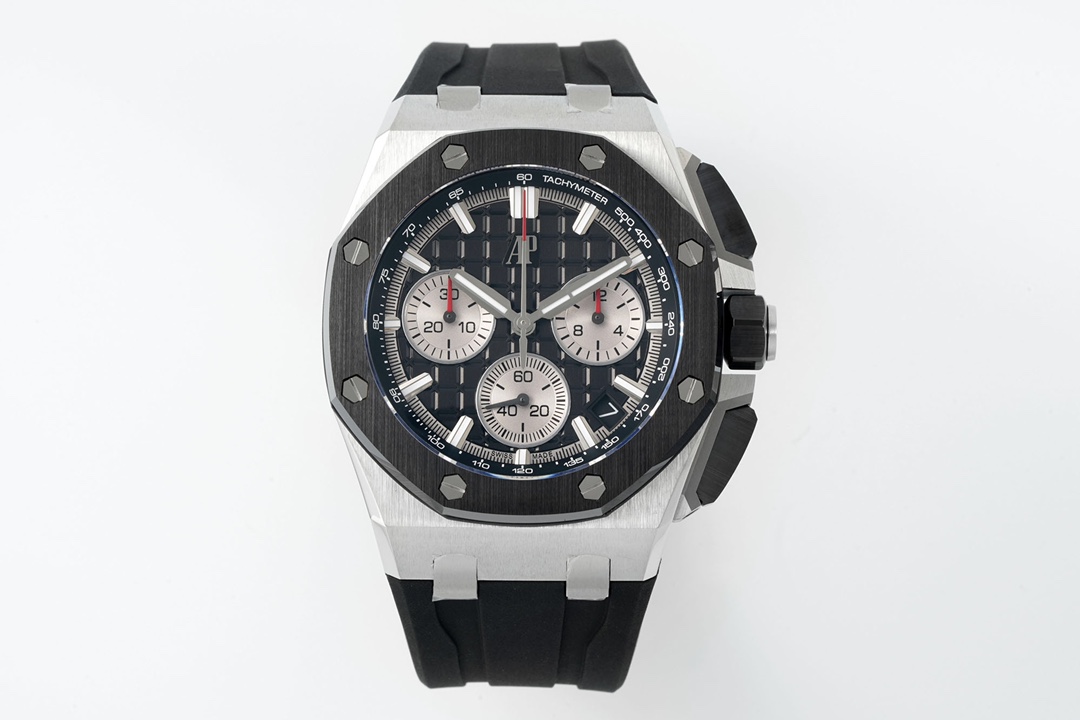 Audemars Piguet Royal Oak Offshore Chronograph Watch, 44mm Stainless Steel Case, Calibre 4401 Movement, Black Rubber Strap