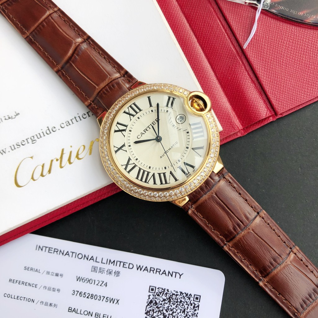 Cartier Ballon Bleu de Cartier Luxury Watch, 42mm Case (Steel / 18K Rose Gold / Diamond - Set Optional), Automatic Movement (Calibre 1847 MC), Strap/Bracelet (Leather / Steel Optional)