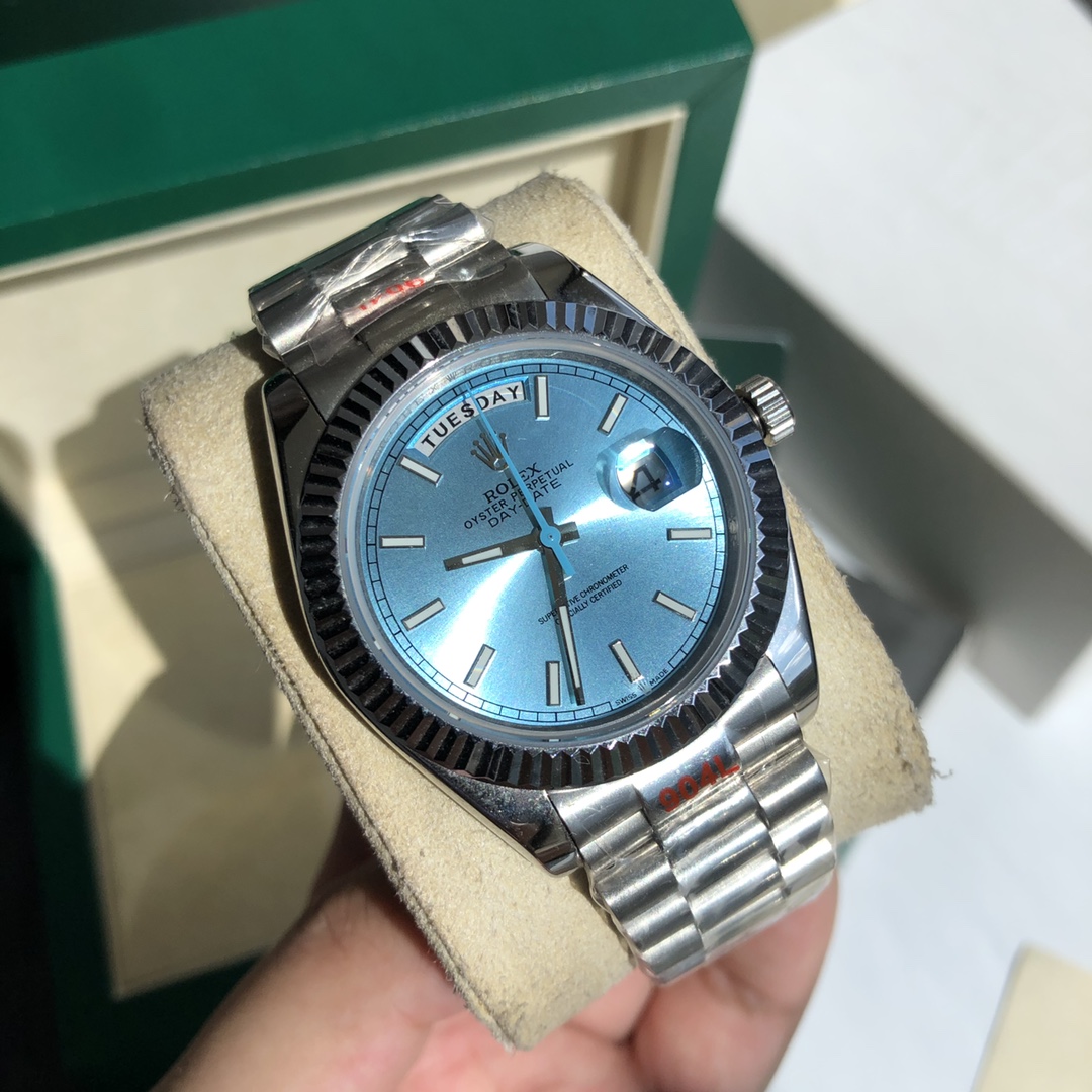 Rolex Oyster Perpetual Day - Date Luxury Watch, 41mm 904L Stainless Steel Case, Self - Winding Movement (Calibre 3255), 904L Stainless Steel President Bracelet