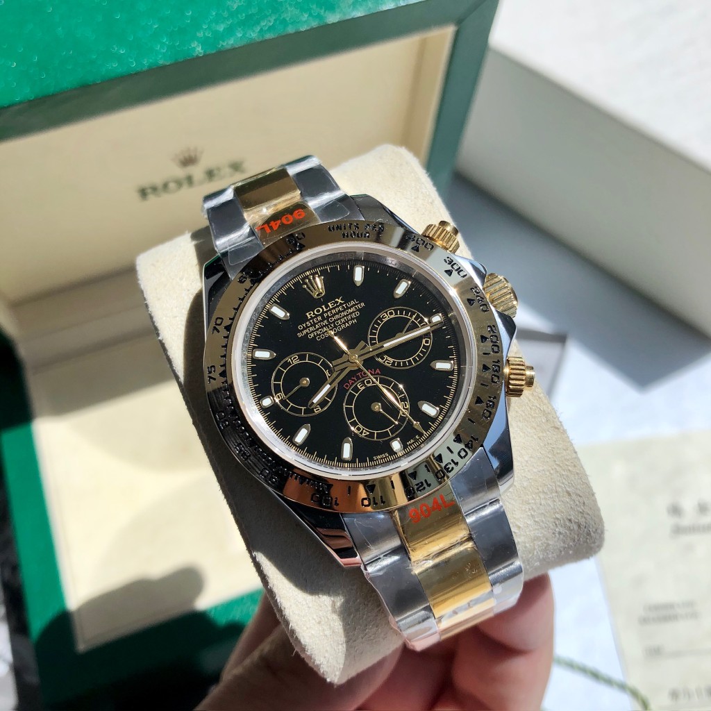 Rolex Daytona Chronograph Luxury Watch, 40mm Stainless Steel & 18K Yellow Gold Case, Caliber 4130 Movement, Stainless Steel & 18K Yellow Gold Oyster Bracelet