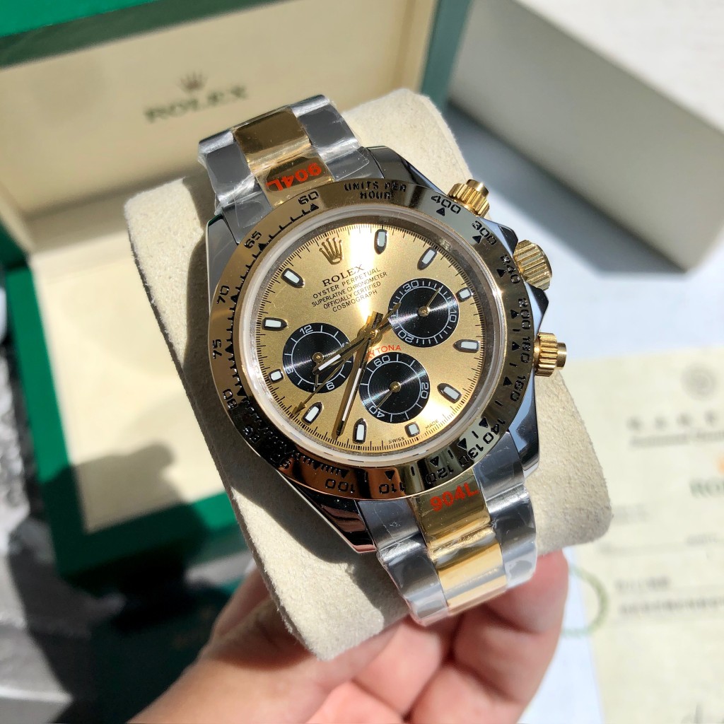 Rolex Daytona Chronograph Luxury Watch, 40mm Stainless Steel & 18K Yellow Gold Case, Caliber 4130 Movement, Stainless Steel & 18K Yellow Gold Oyster Bracelet