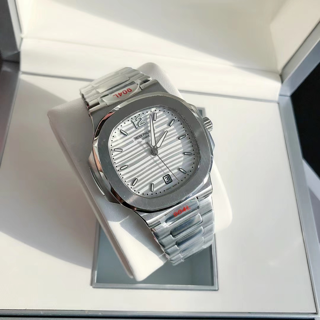 Patek Philippe Nautilus Luxury Watch, 40mm Stainless Steel Case, Caliber 324 SC Movement, Stainless Steel Bracelet