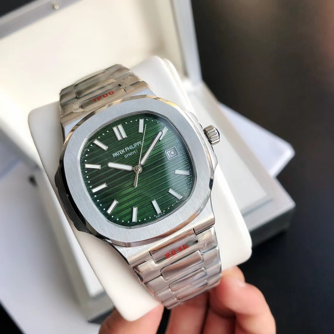 Patek Philippe Nautilus Luxury Watch, 40mm Stainless Steel Case, Caliber 324 SC Movement, Stainless Steel Bracelet