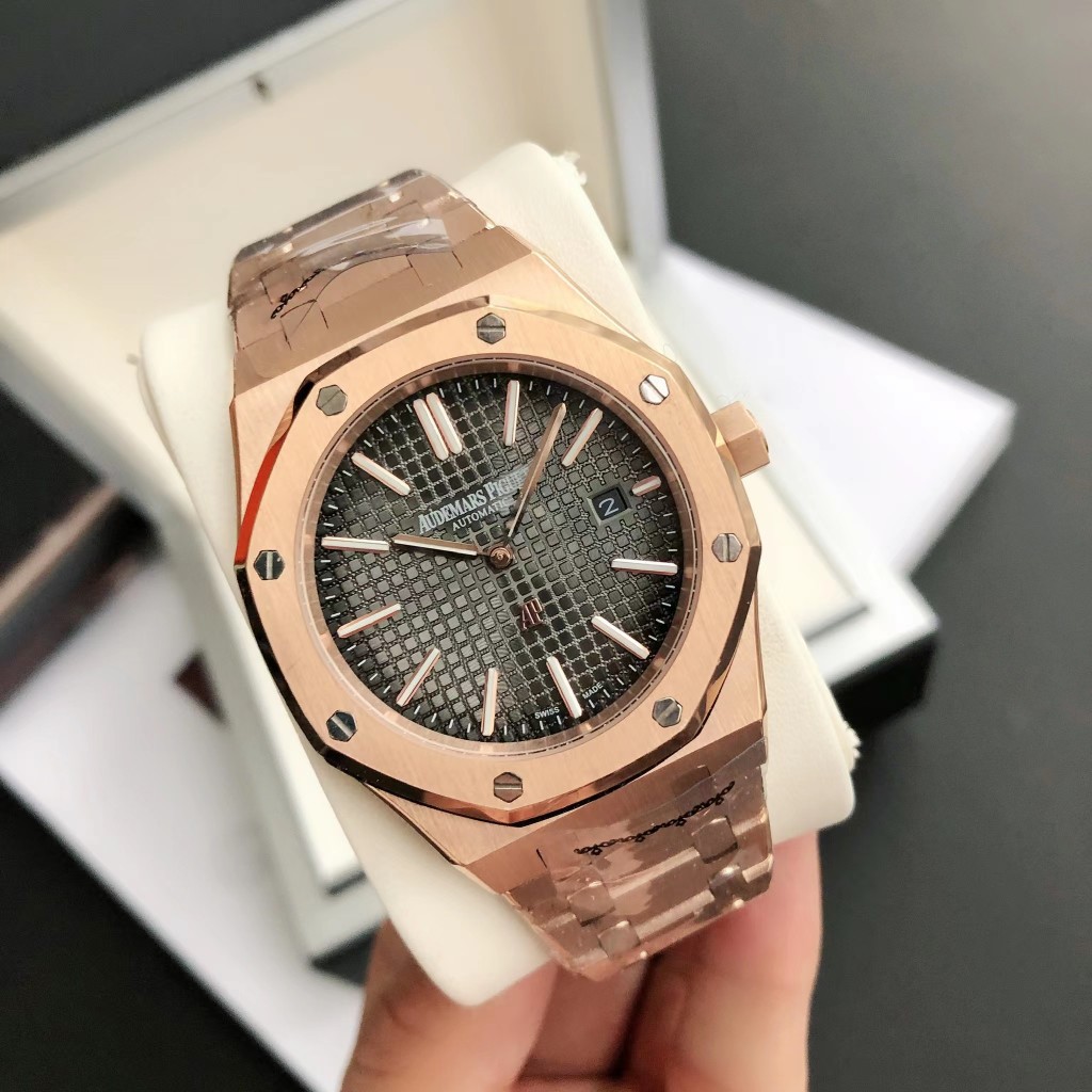 Audemars Piguet Royal Oak Luxury Watch, 41mm 18K Rose Gold Case, Caliber 4302 Movement, 18K Rose Gold Bracelet