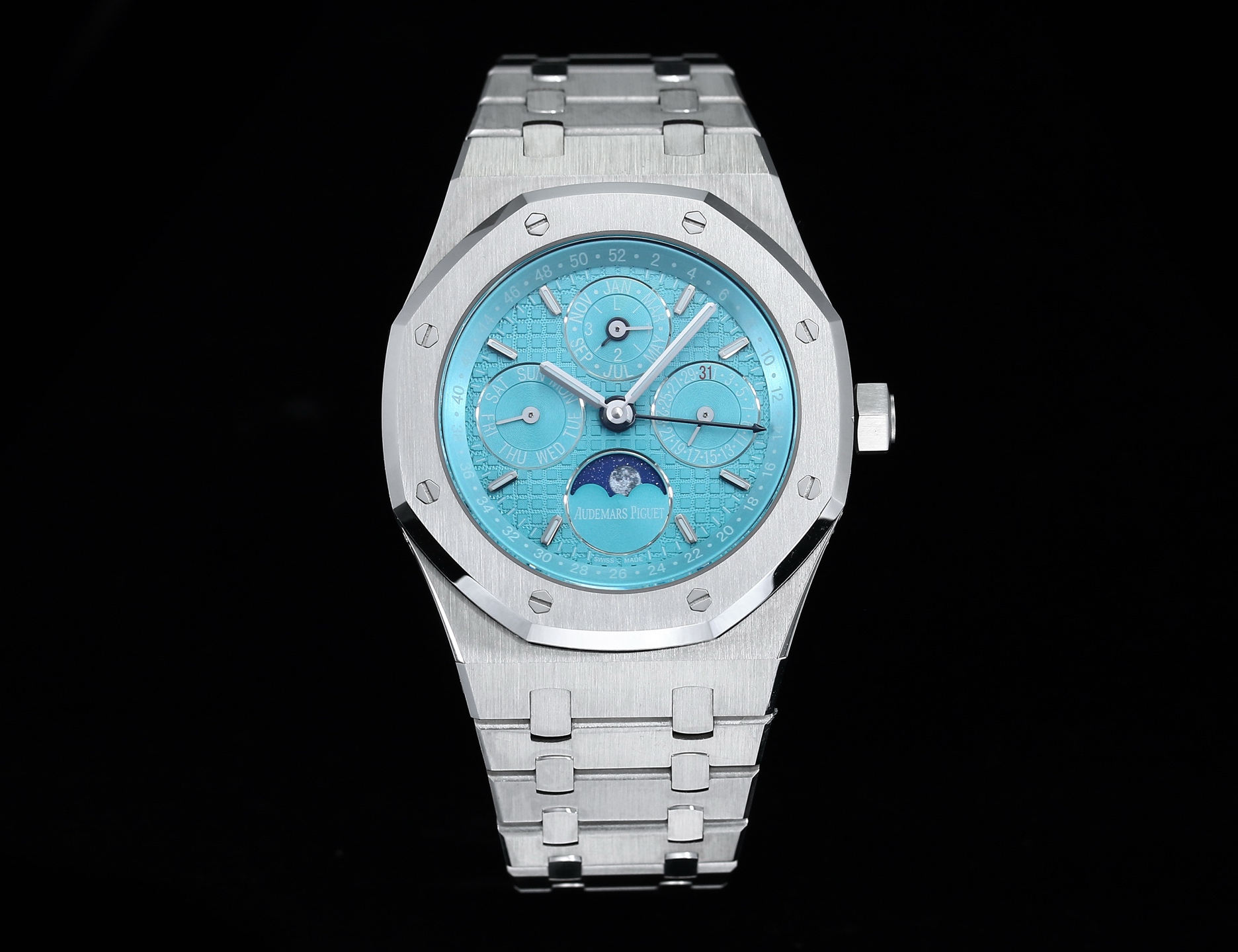 Audemars Piguet Royal Oak Perpetual Calendar Luxury Watch, 41mm Stainless Steel Case, Automatic Movement, Stainless Steel Bracelet