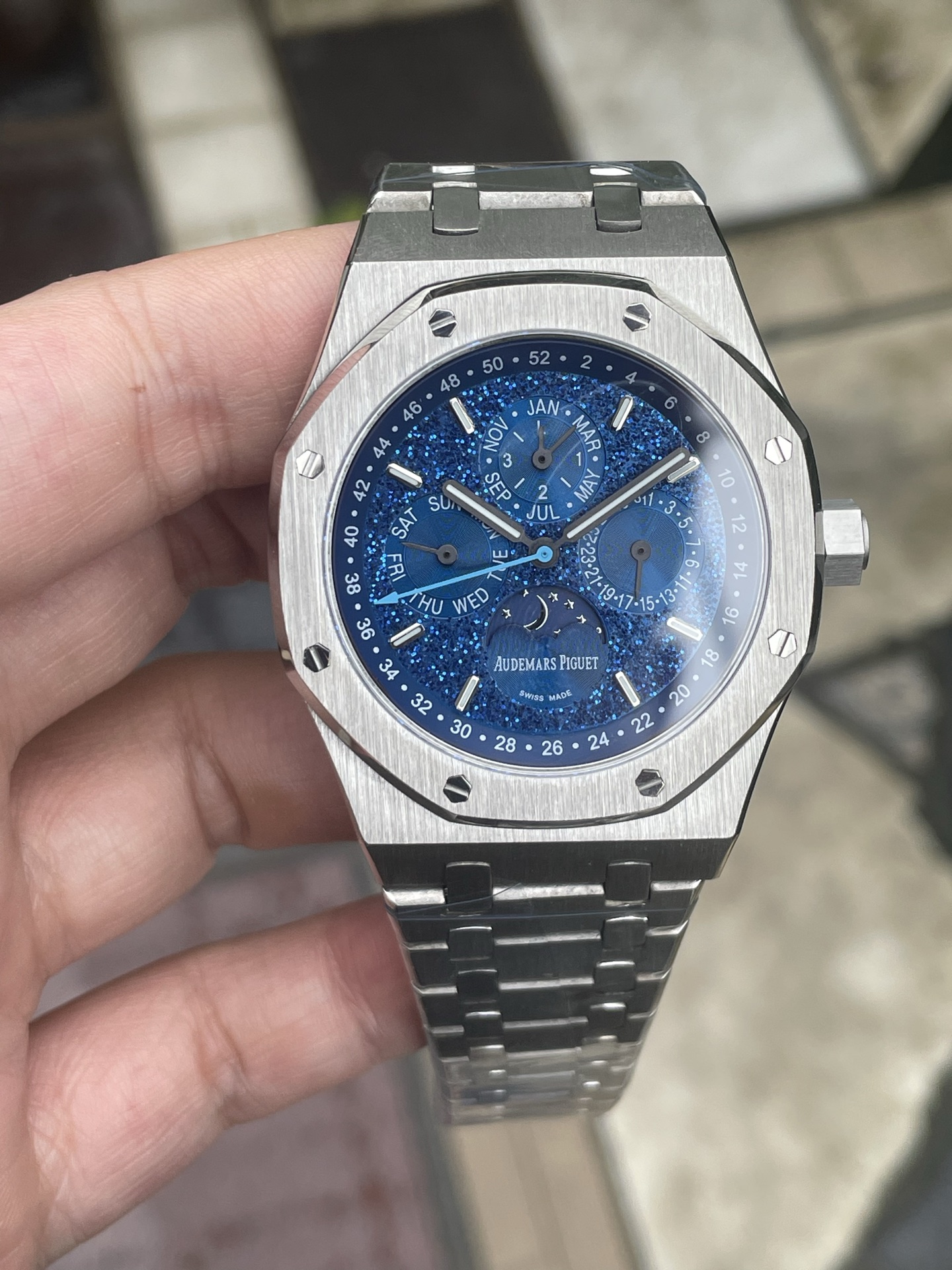 Audemars Piguet Royal Oak Perpetual Calendar Luxury Watch, 41mm Stainless Steel Case, Automatic Movement, Stainless Steel Bracelet