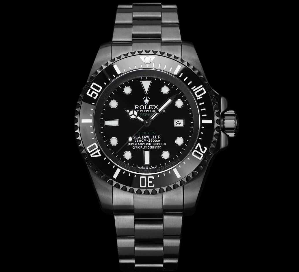 Rolex Blaken Sea - Dweller Luxury Dive Watch, 44mm Black - Coated Stainless Steel Case, Calibre 3235 Automatic Movement, Black - Coated Stainless Steel Strap