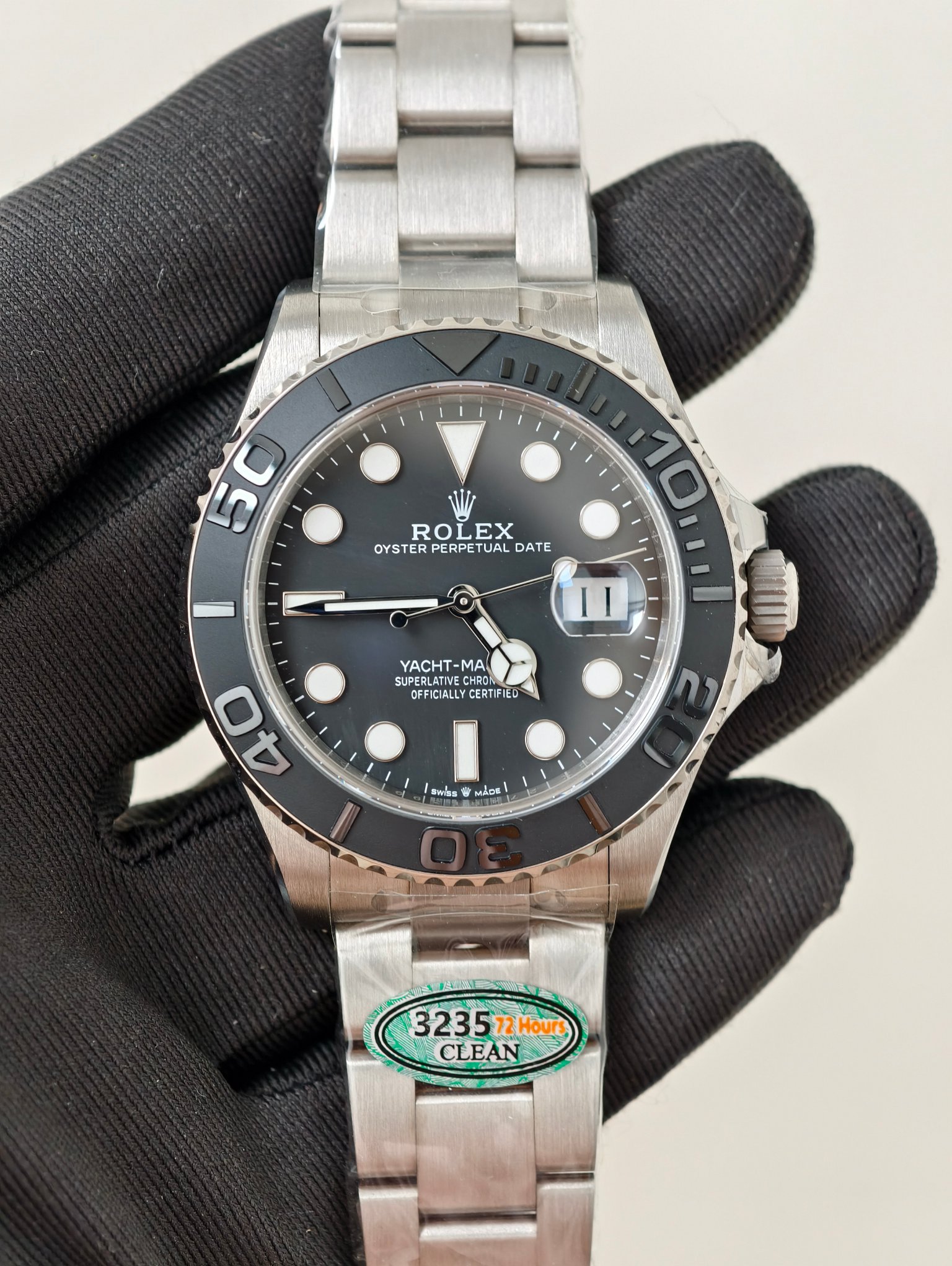 Rolex Yacht - Master Luxury Watch, 40mm Stainless Steel Case, Calibre 3235 Automatic Movement, Stainless Steel Strap