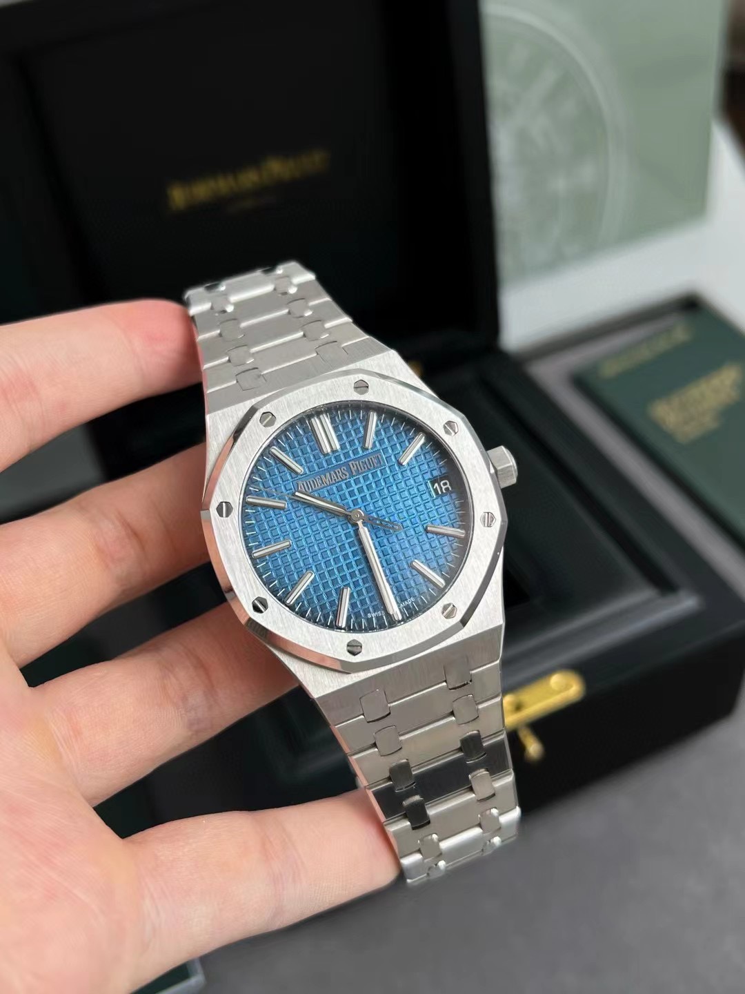 Audemars Piguet Royal Oak Luxury Watch, 41mm Stainless Steel Case, Calibre 4302 Automatic Movement, Stainless Steel Strap