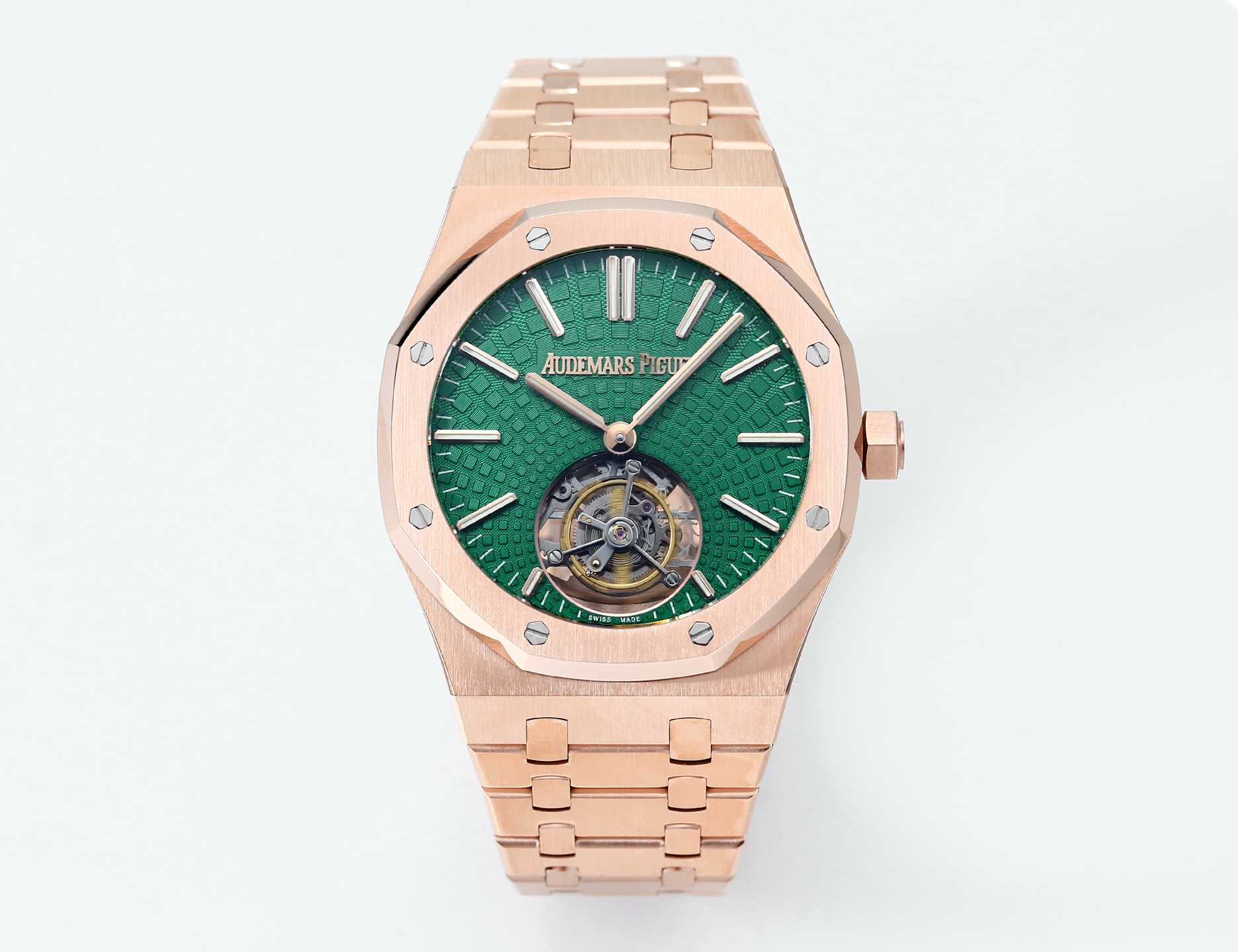 Audemars Piguet Royal Oak Tourbillon Luxury Watch, 41mm Rose Gold Case, Tourbillon Automatic Movement, Rose Gold Strap