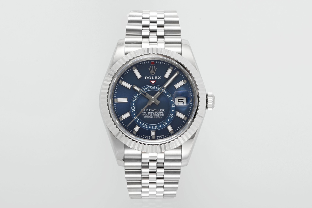 Rolex Sky - Dweller Luxury Watch, 42mm Oystersteel Case, Caliber 9001 Automatic Movement, Jubilee Oystersteel Strap