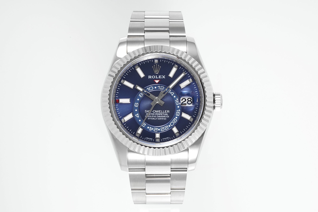 Rolex Sky - Dweller Luxury Watch, 42mm Oystersteel Case, Caliber 9001 Automatic Movement, Oystersteel Strap
