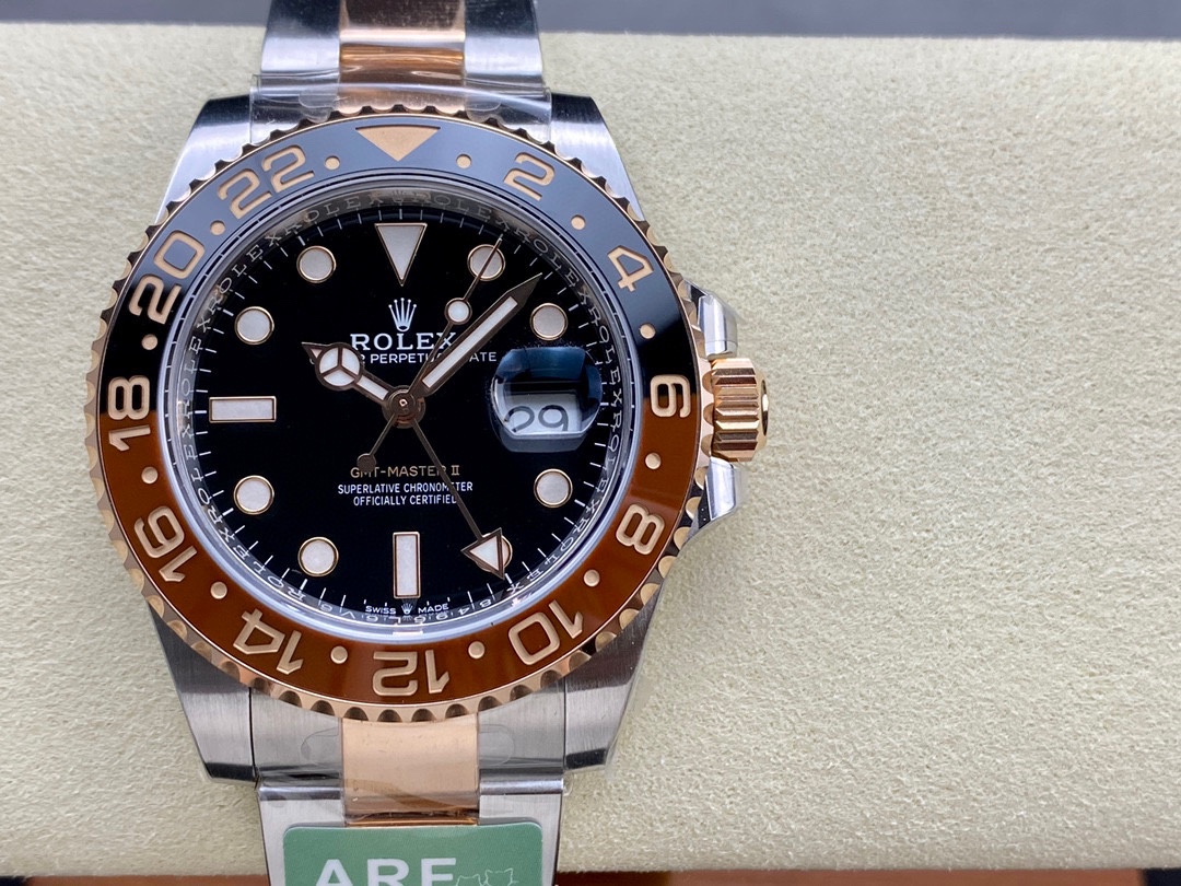 Rolex GMT-Master II 40mm Stainless Steel & 18K Rose Gold Automatic Watch (Caliber 3285)
