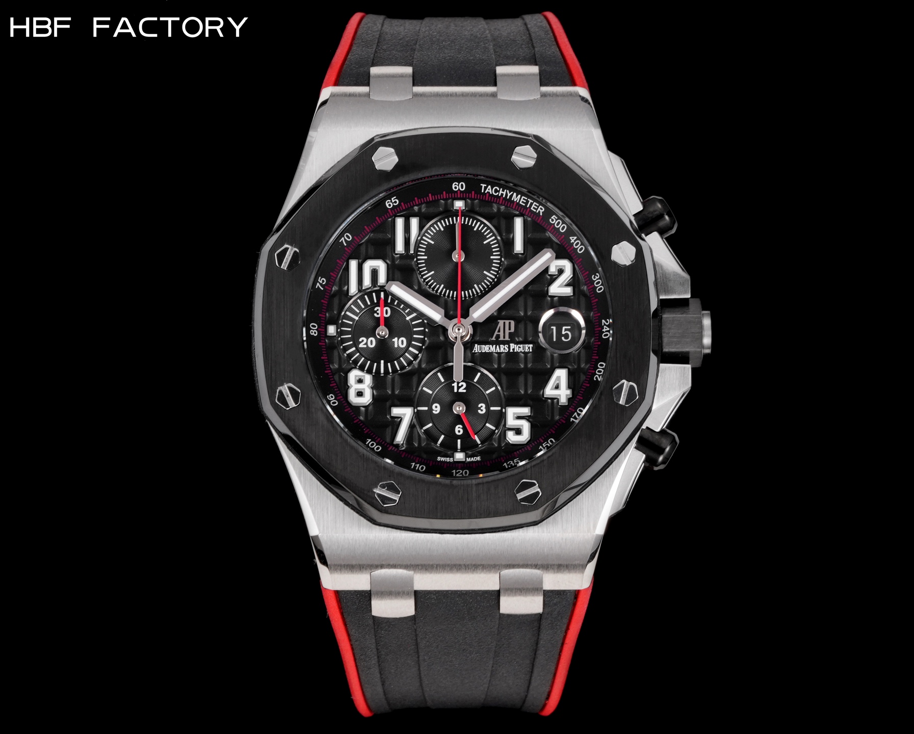Audemars Piguet Royal Oak Offshore ~42mm Stainless Steel & Ceramic Automatic Chronograph Watch (Caliber 3126/3840)