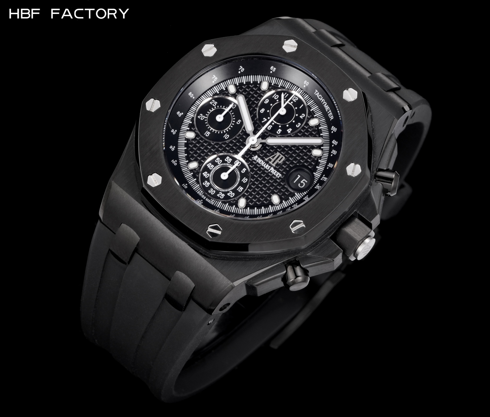 Audemars Piguet Royal Oak Offshore ~42mm Black Ceramic Automatic Chronograph Watch (Caliber 3126/3840)