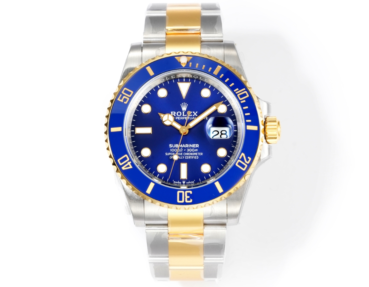 Rolex Submariner ~40mm Stainless Steel & 18K Gold Automatic Watch (Caliber 3235)