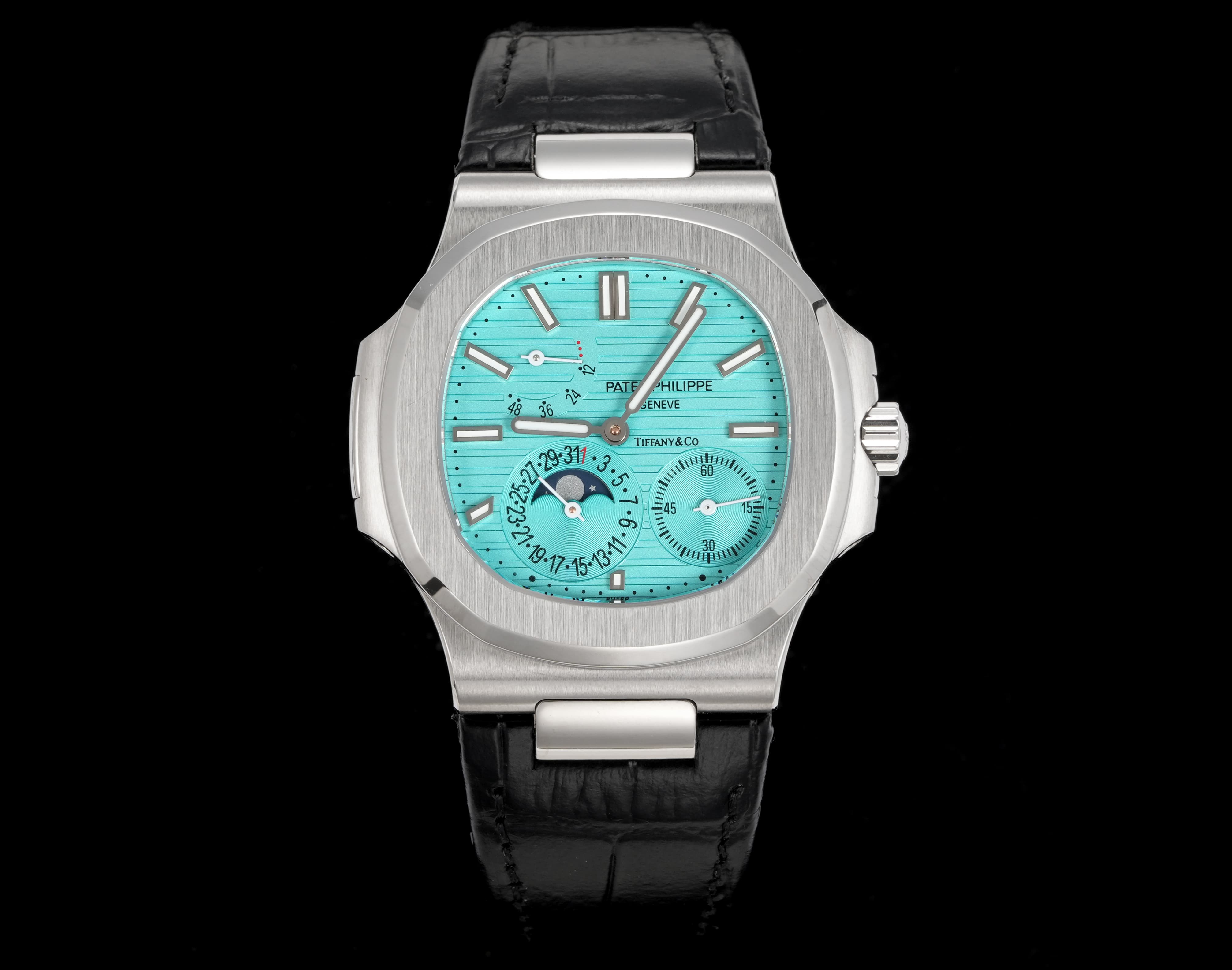 Patek Philippe x Tiffany & Co. Nautilus ~40mm Stainless Steel Automatic Perpetual Calendar Watch (Caliber 240)