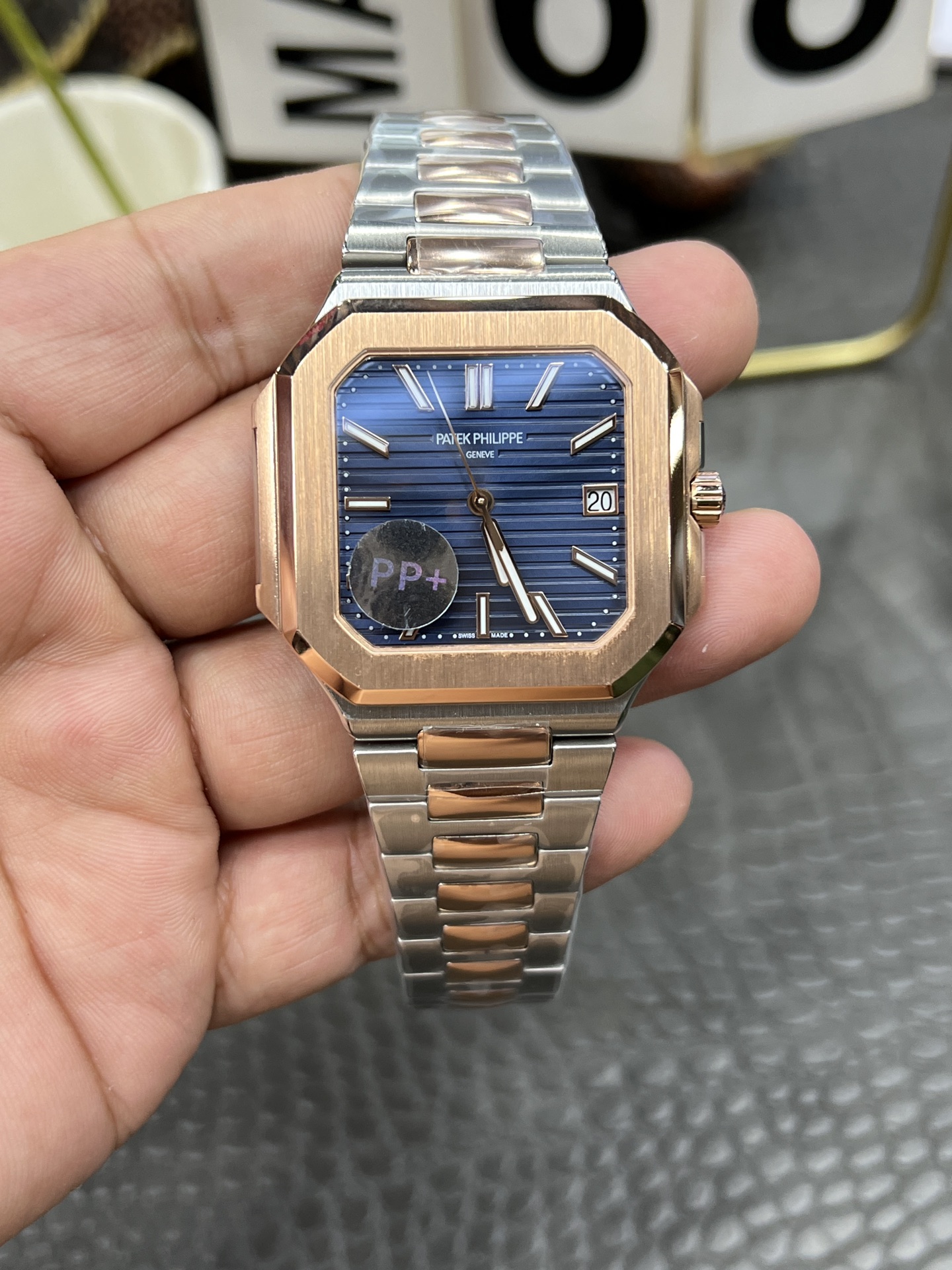 Patek Philippe Nautilus-Inspired ~40mm Rose Gold & Stainless Steel Automatic Watch (Caliber 324 SC)