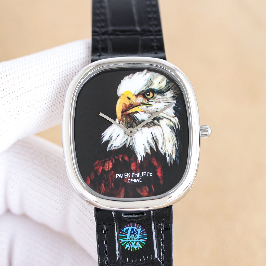 Patek Philippe Artistic Enamel ~34mm White Gold Manual Watch (Caliber 215)
