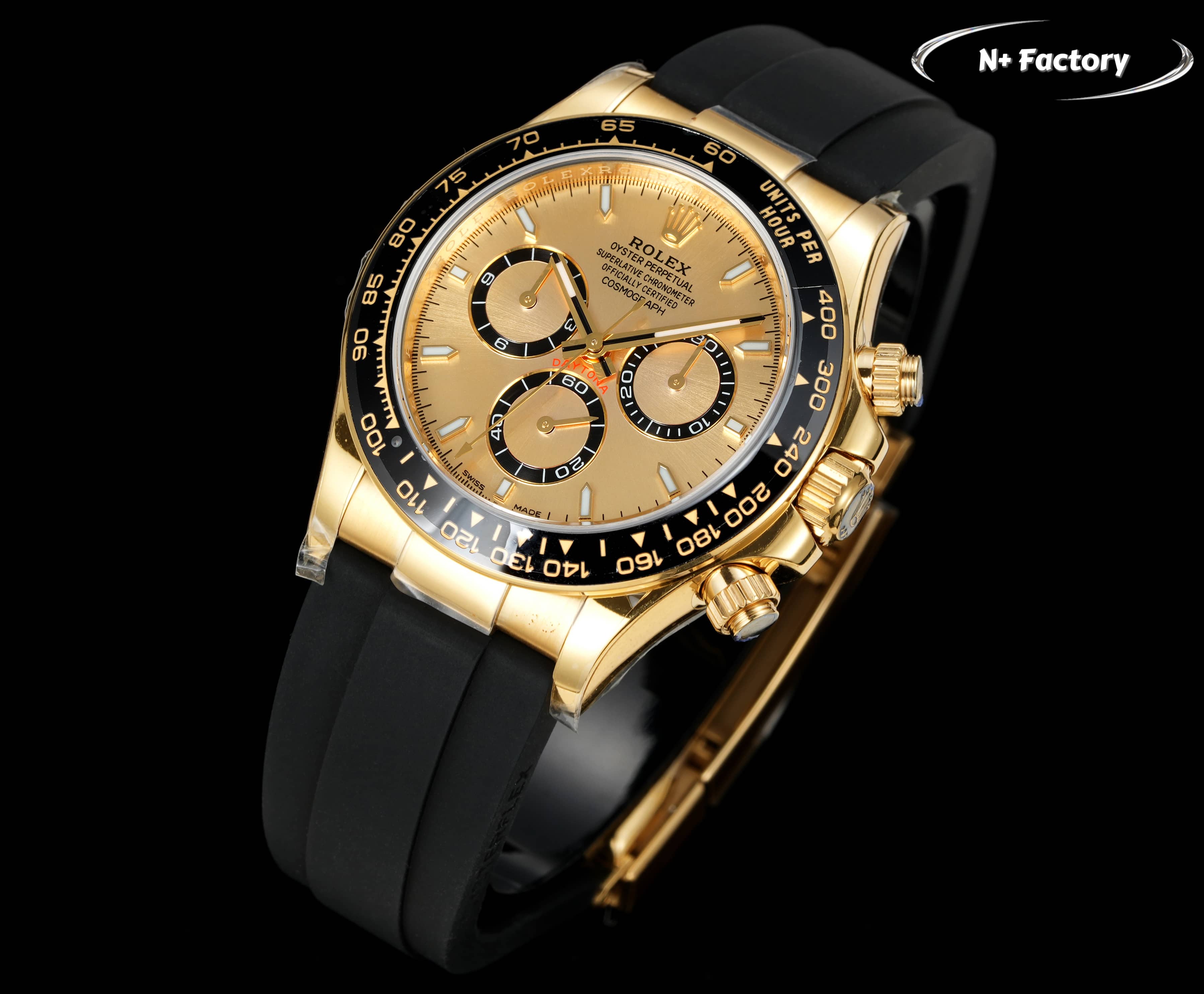 Rolex Cosmograph Daytona ~40mm 18K Yellow Gold Automatic Chronograph Watch (Caliber 4130)
