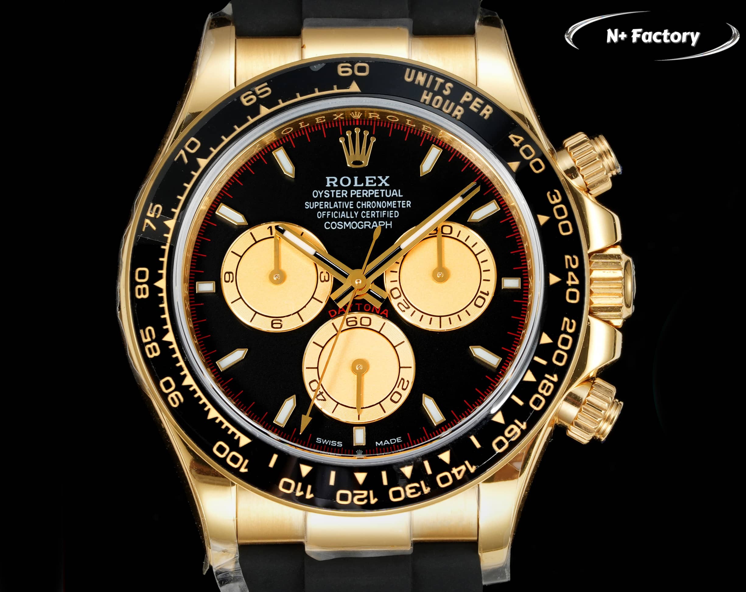 Rolex Cosmograph Daytona ~40mm 18K Yellow Gold Automatic Chronograph Watch (Caliber 4130)