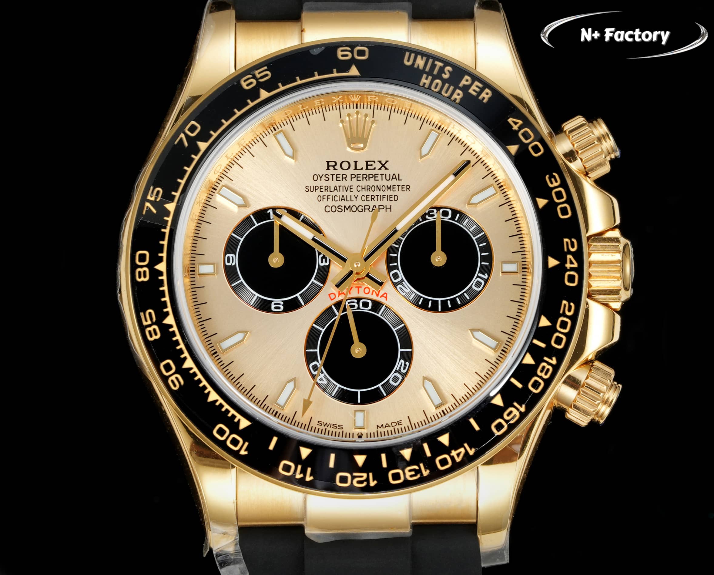 Rolex Cosmograph Daytona ~40mm 18K Yellow Gold Automatic Chronograph Watch (Caliber 4130)