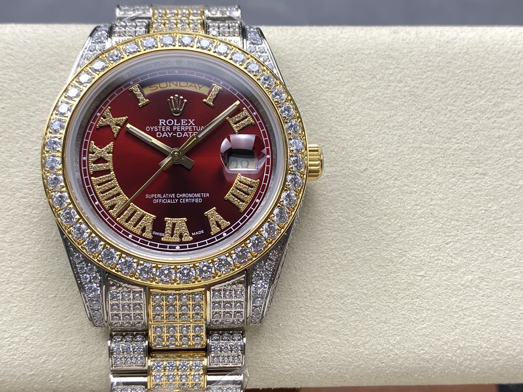 Rolex Oyster Perpetual Day - Date Automatic Diamond - Set Watch (Cal.3255, 40mm)