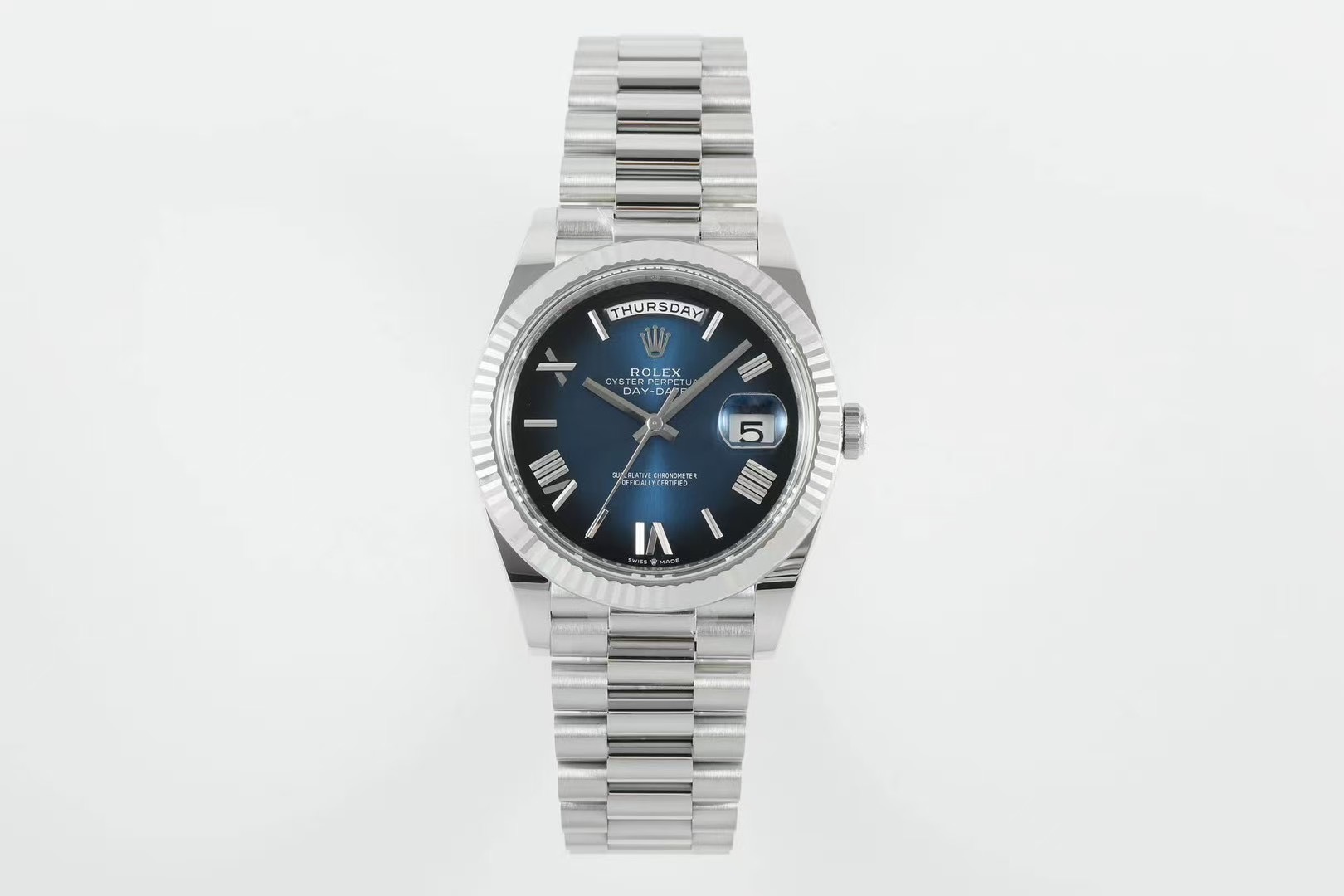 Rolex Day-Date 36mm 18K White Gold Automatic Watch (Caliber 3255)
