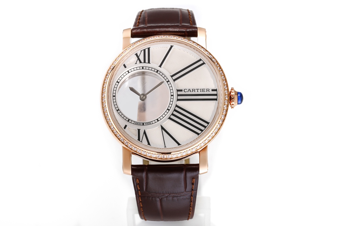 Cartier Rotonde de Cartier ~42mm 18K Rose Gold Diamond-Set Automatic Watch (Caliber 9981 MC)
