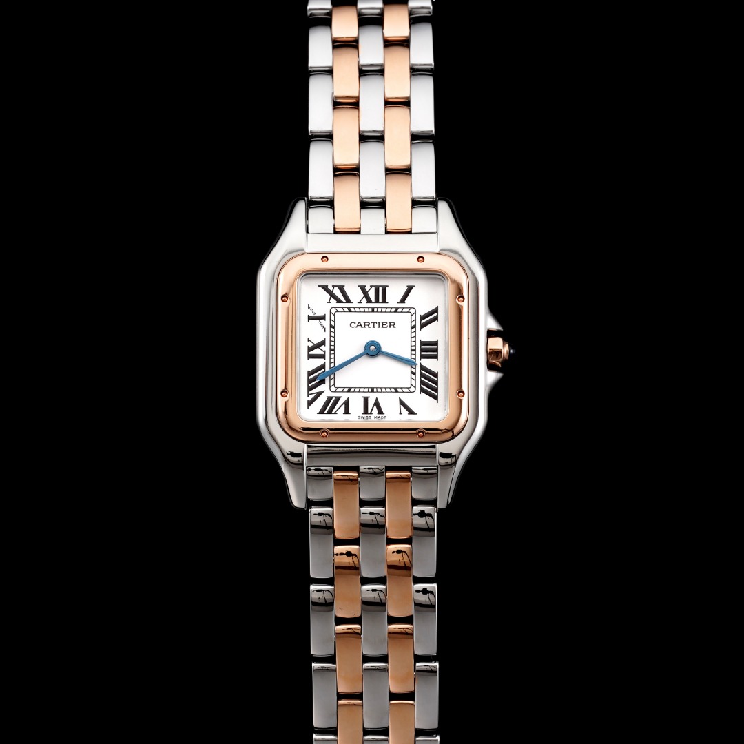 Cartier Panthère ~27mm Stainless Steel & 18K Rose Gold Quartz Watch (Caliber 057)