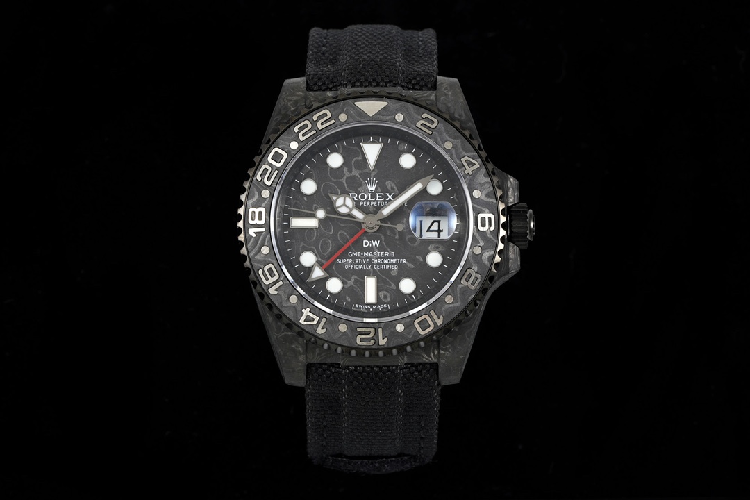 Rolex GMT - Master II Carbon Fiber Black Dial Watch, 40mm, Calibre 3285 Movement