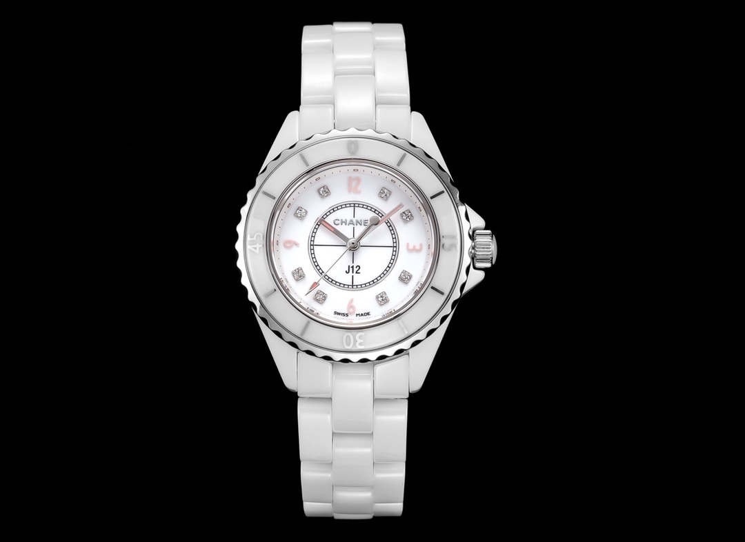 Chanel J12 Diamond - Set White Dial Watch, 33mm, Calibre 12.2 Movement