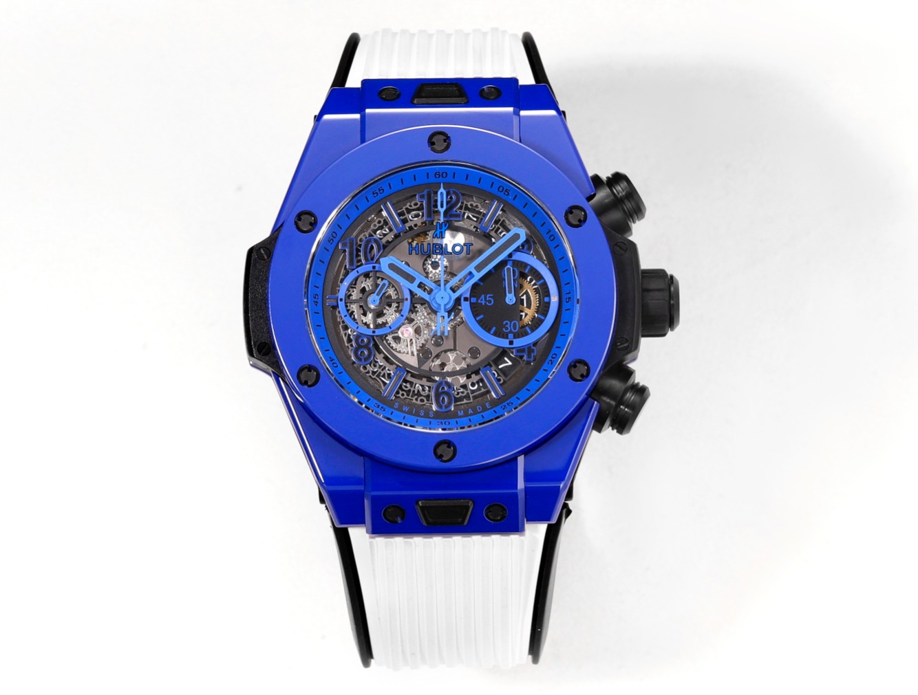 Hublot Big Bang Unico Blue Ceramic Skeleton Dial Watch, 45mm, HUB1280 Movement