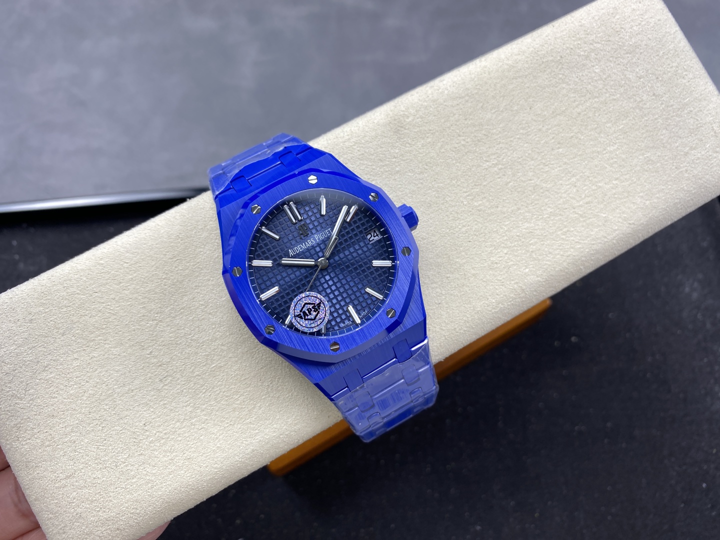 Audemars Piguet Royal Oak Blue Dial Blue Ceramic Watch, 41mm, Automatic Movement