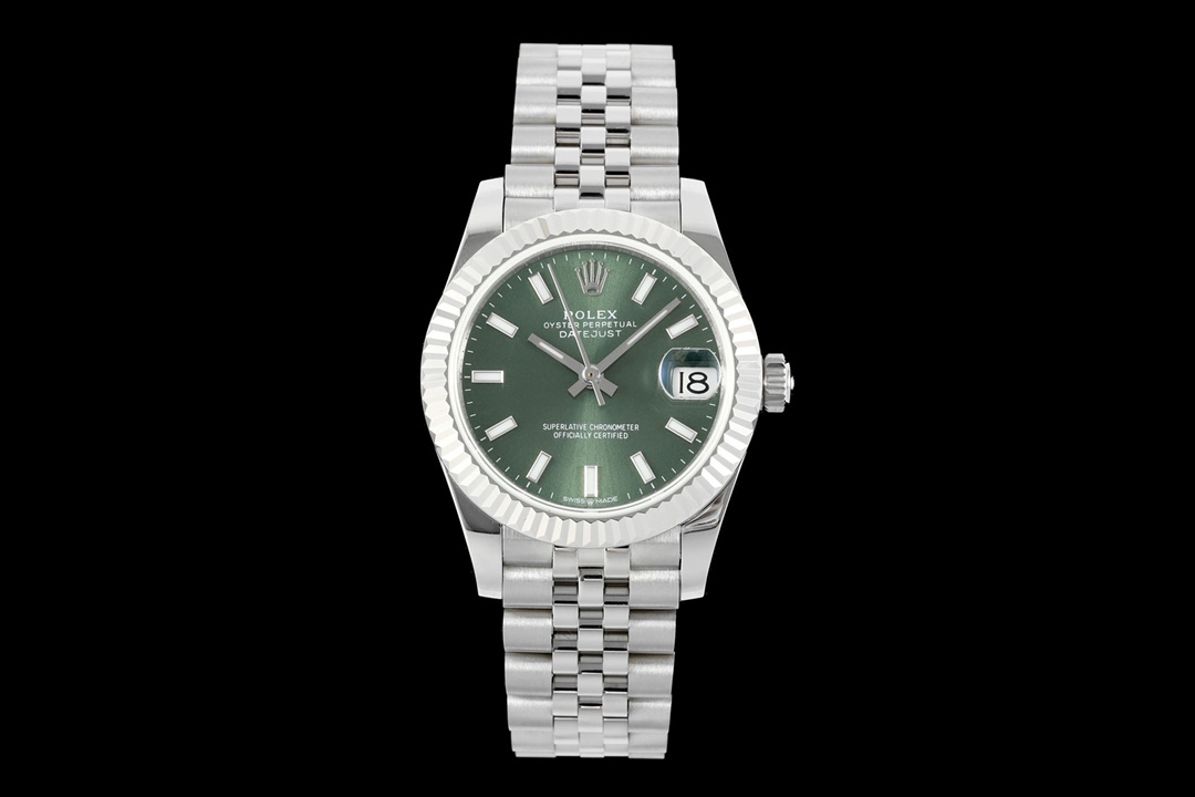 Rolex Datejust Green Dial Stainless Steel Watch, 31mm, Automatic Movement