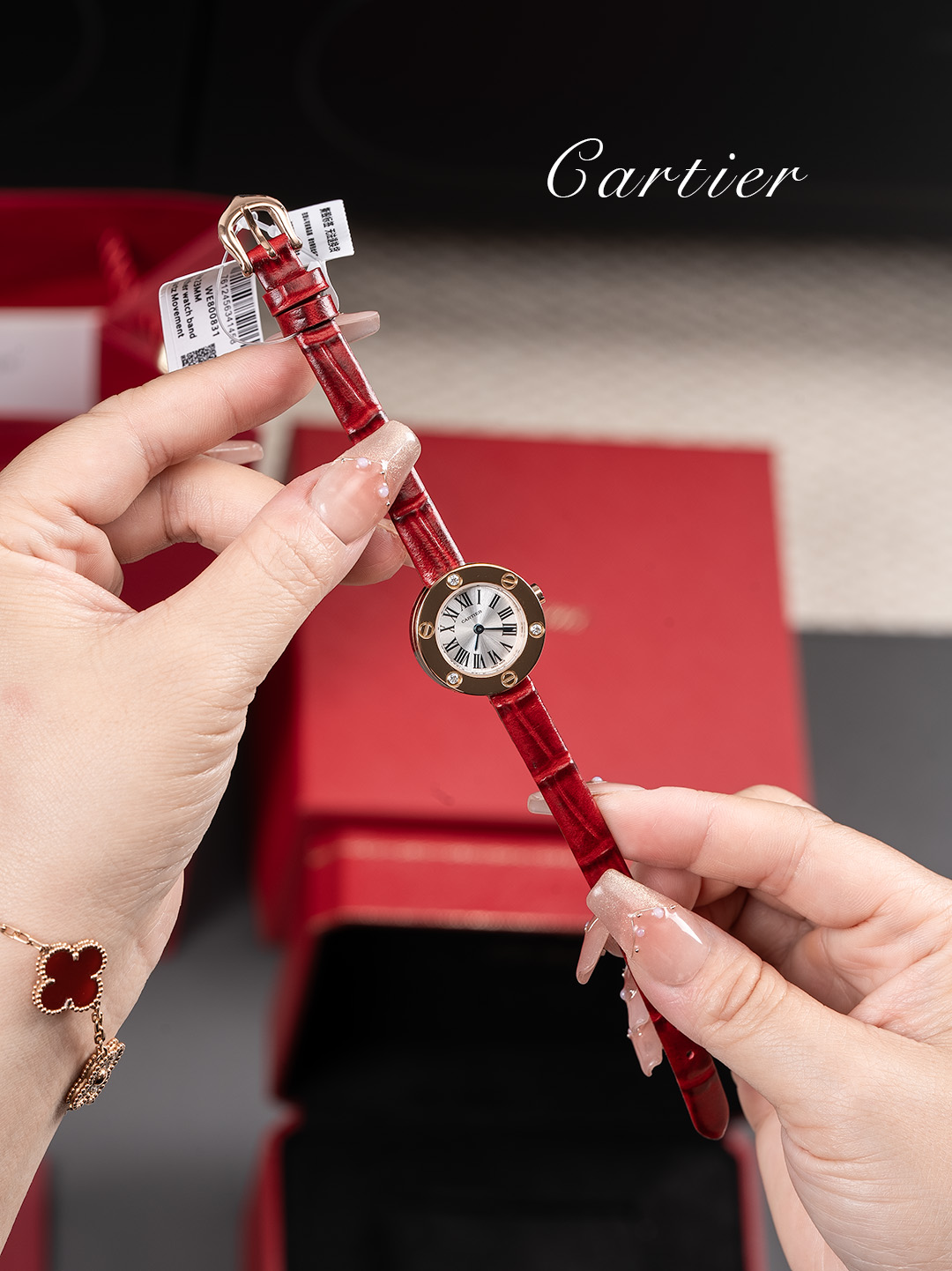 Cartier Love White Dial 18K Rose Gold Watch, 20mm, Quartz Movement
