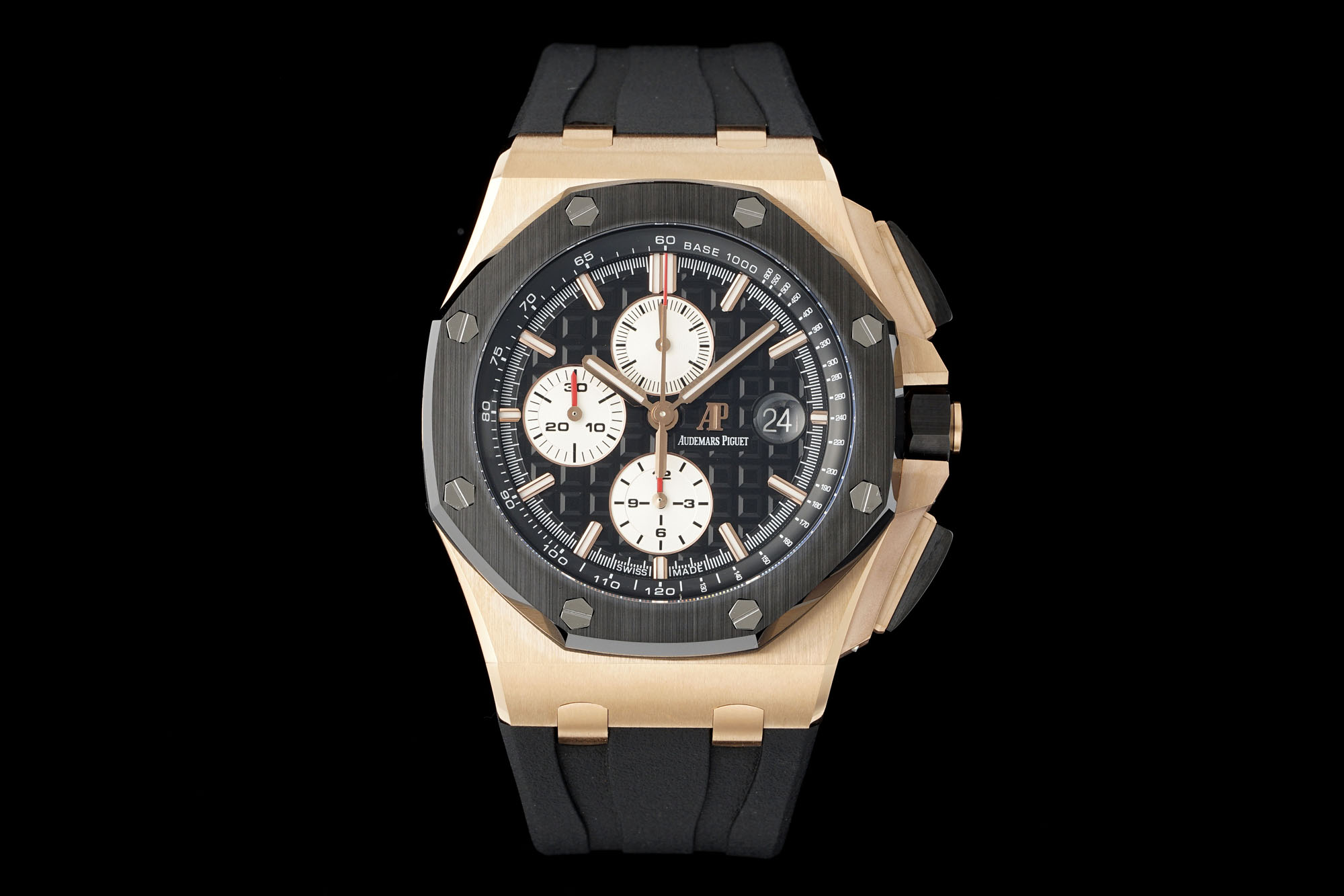 Audemars Piguet Royal Oak Offshore Chronograph Black Dial Rose Gold Watch, 44mm, Automatic Movement
