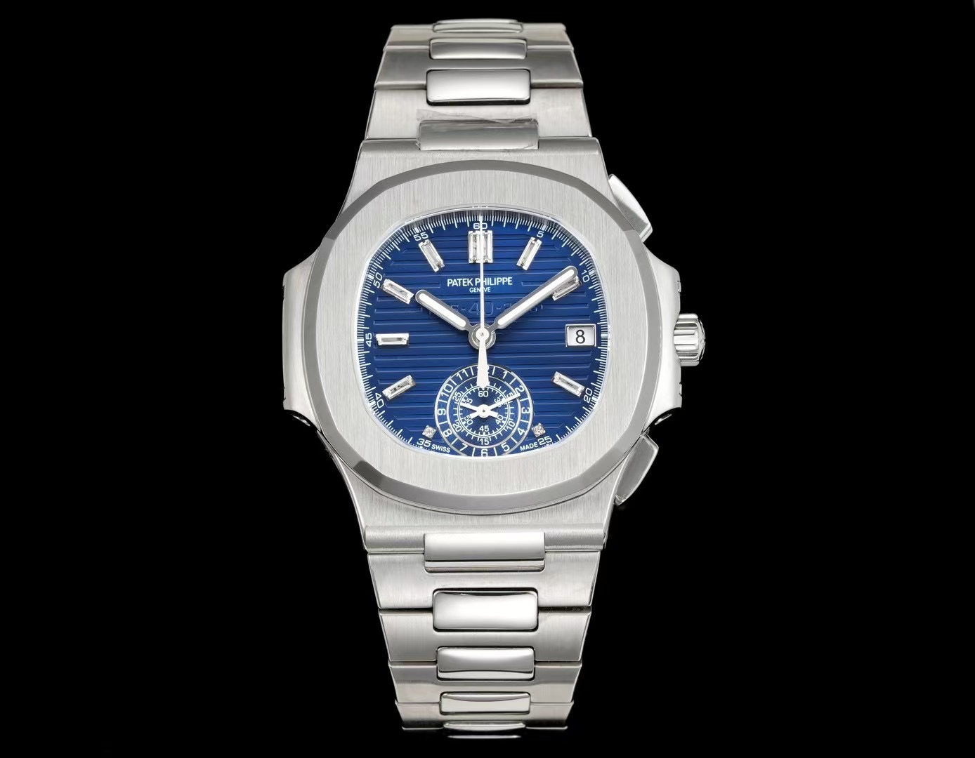 Patek Philippe Nautilus Blue Dial Stainless Steel Watch, 40mm, Automatic Movement